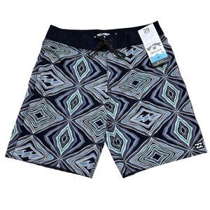 Billabong Big Boy Size 29 (XL/16) Sundays Pro Ink Black Print Board Shorts ~ NWT